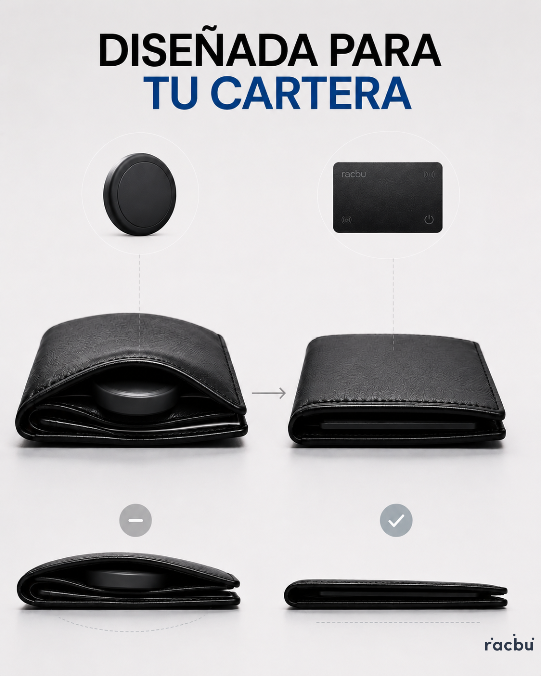 Racbu SmartCard Pro   -  Tarjeta Inteligente Antipérdida