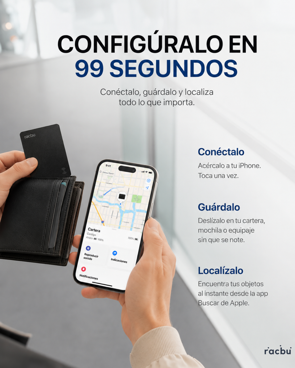 Racbu SmartCard Pro   -  Tarjeta Inteligente Antipérdida