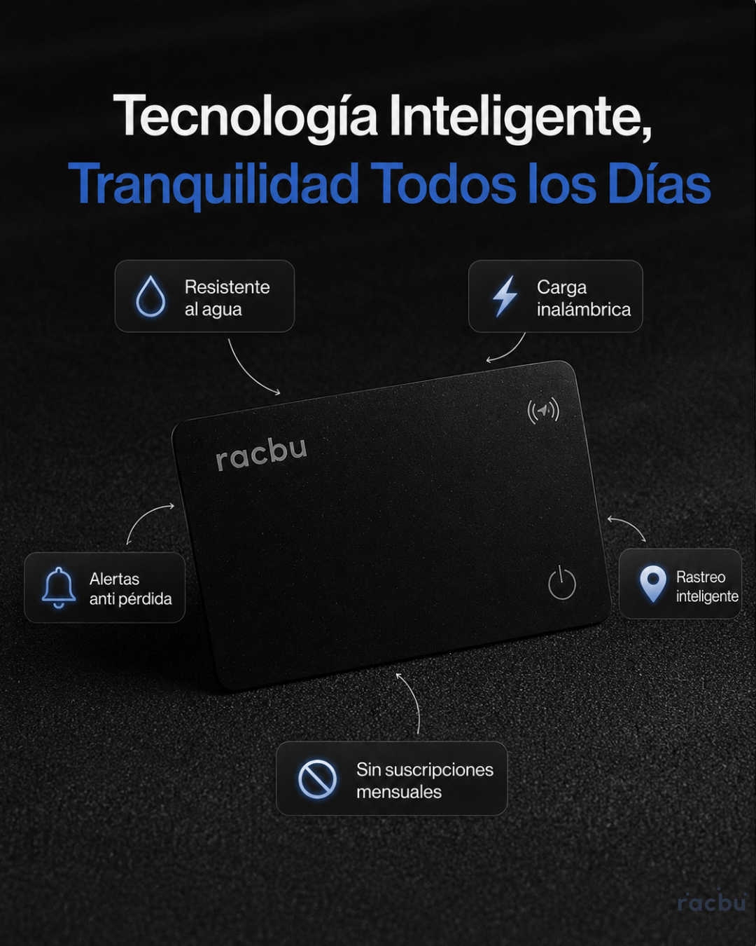 Racbu SmartCard Pro   -  Tarjeta Inteligente Antipérdida