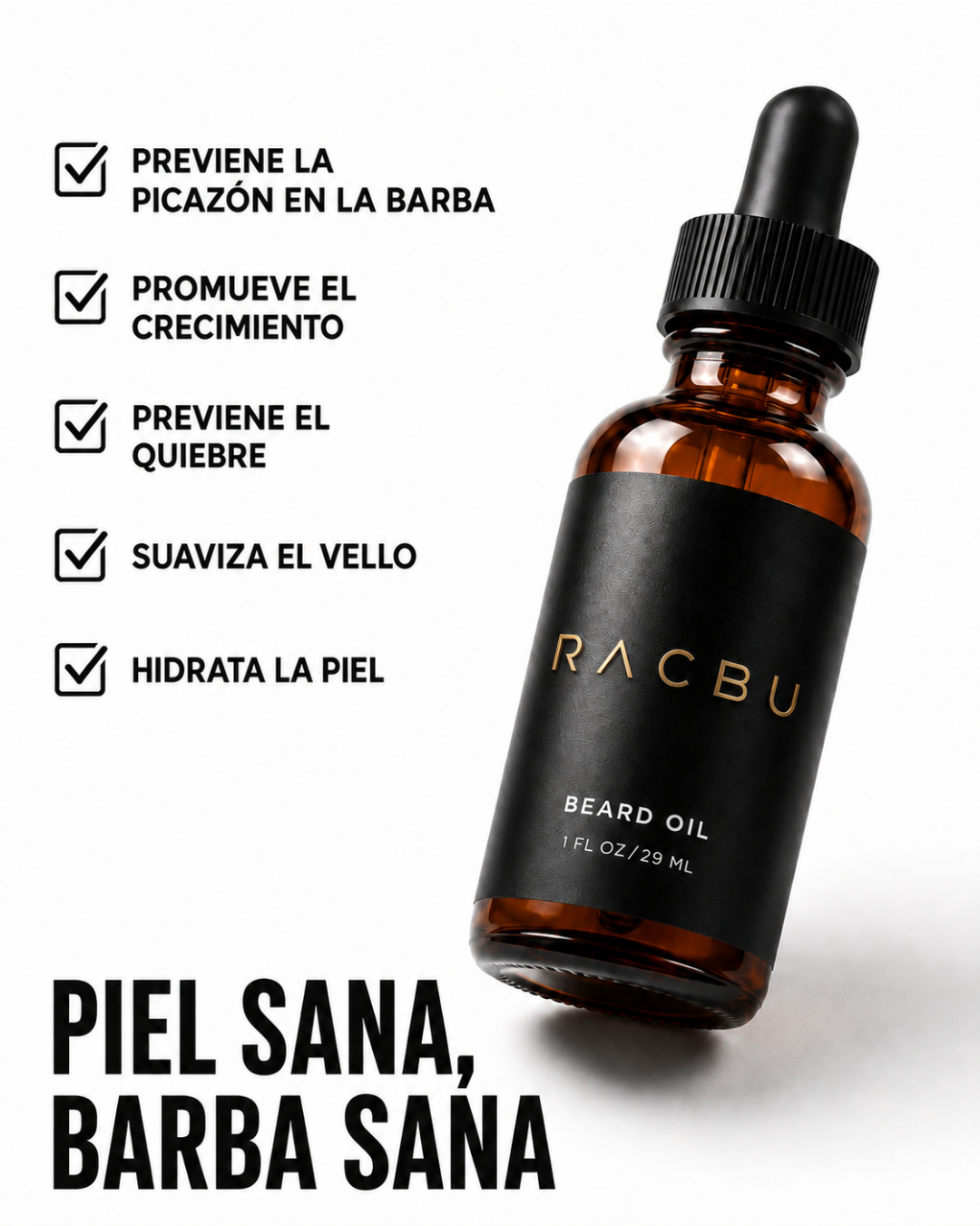 RACBU ELIXIR | Aceite para crecimiento de barba